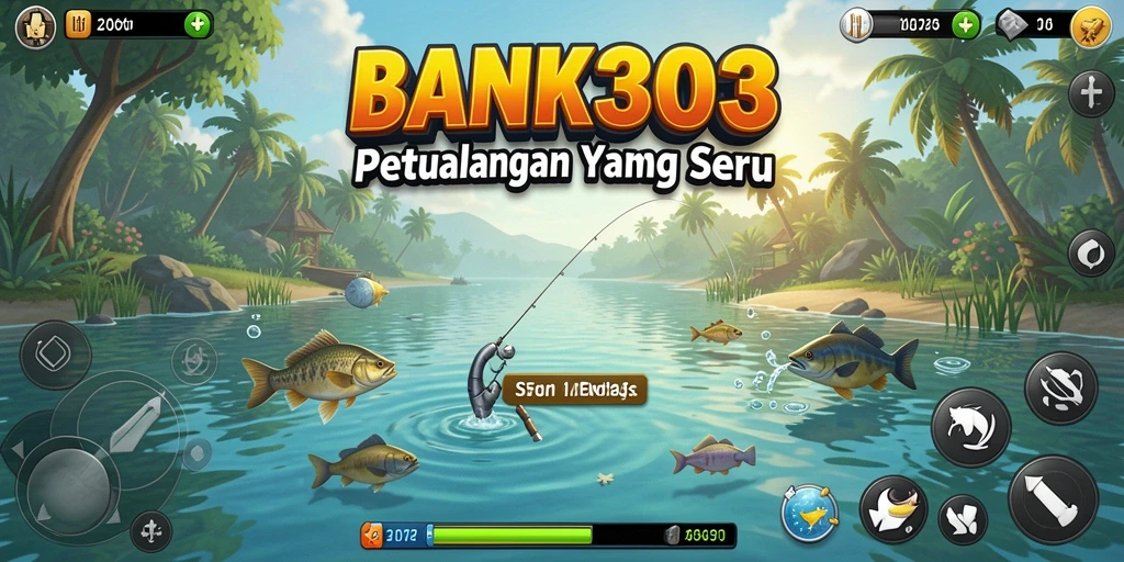 Tampilan gameplay BANK303 dengan aksi memancing yang seru dan menantang.