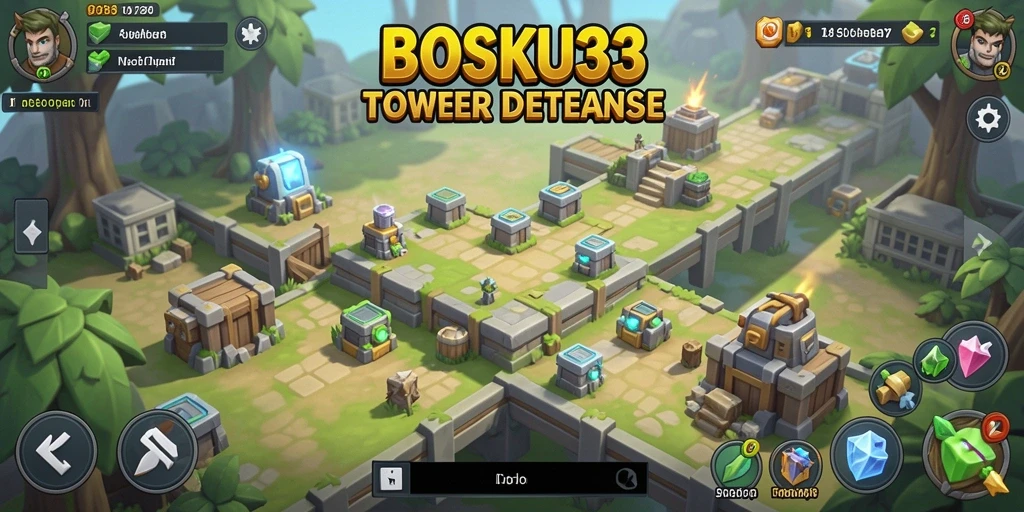 Screenshot gameplay Tower Defense yang menegangkan dan penuh aksi.