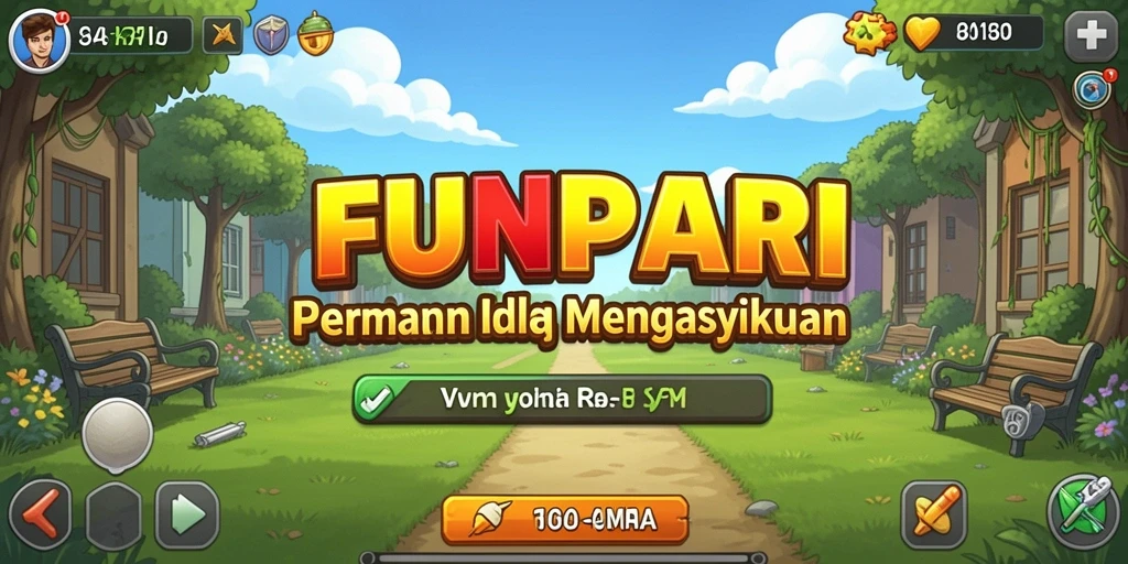 Tangkapan layar utama <strong>FUNPARI</strong> menampilkan aksi gameplay Idle yang seru.