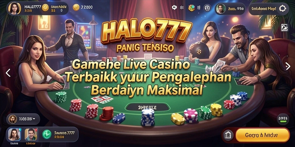 Tangkapan layar gameplay HALO777 yang menunjukkan dealer langsung dan permainan menarik.