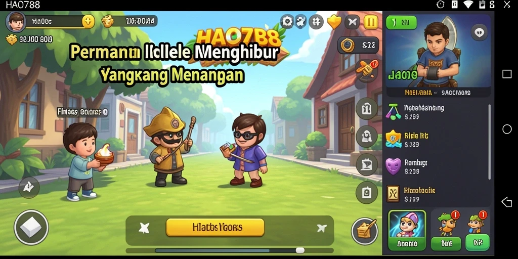Screenshot menunjukkan pemain yang mengelola sumber daya di HAO788.