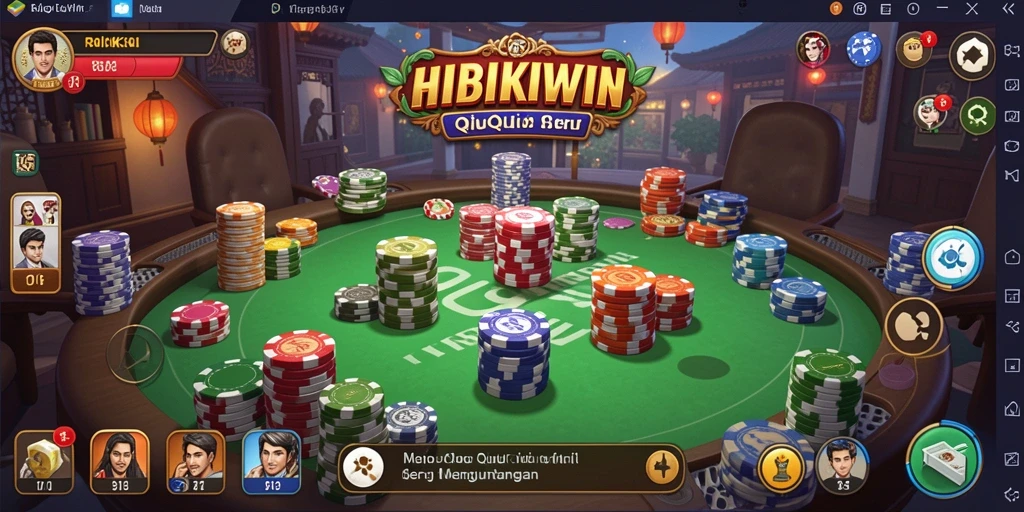 Tampilan gameplay HIBIKIWIN yang mendebarkan dalam permainan QiuQiu.