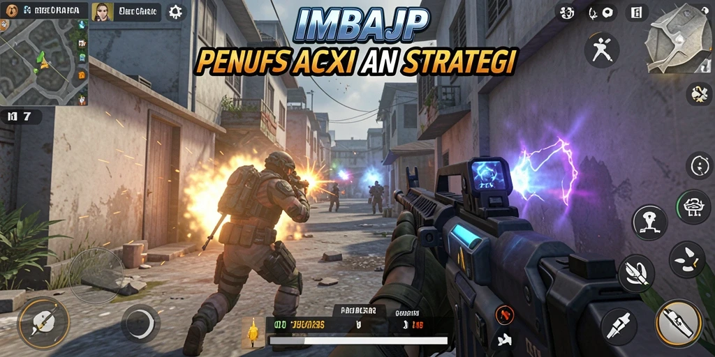 Gameplay seru di IMBAJP dengan aksi tembak-menembak yang mendebarkan.