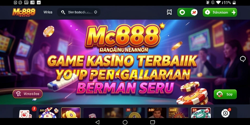 Screenshot MC888 menampilkan permainan Kasino yang seru dan menarik.
