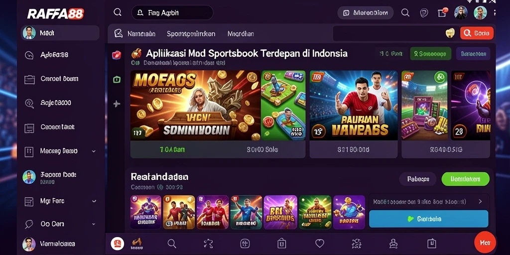 Tampilan gameplay menakjubkan dari RAFA88 sebagai aplikasi Sportsbook.